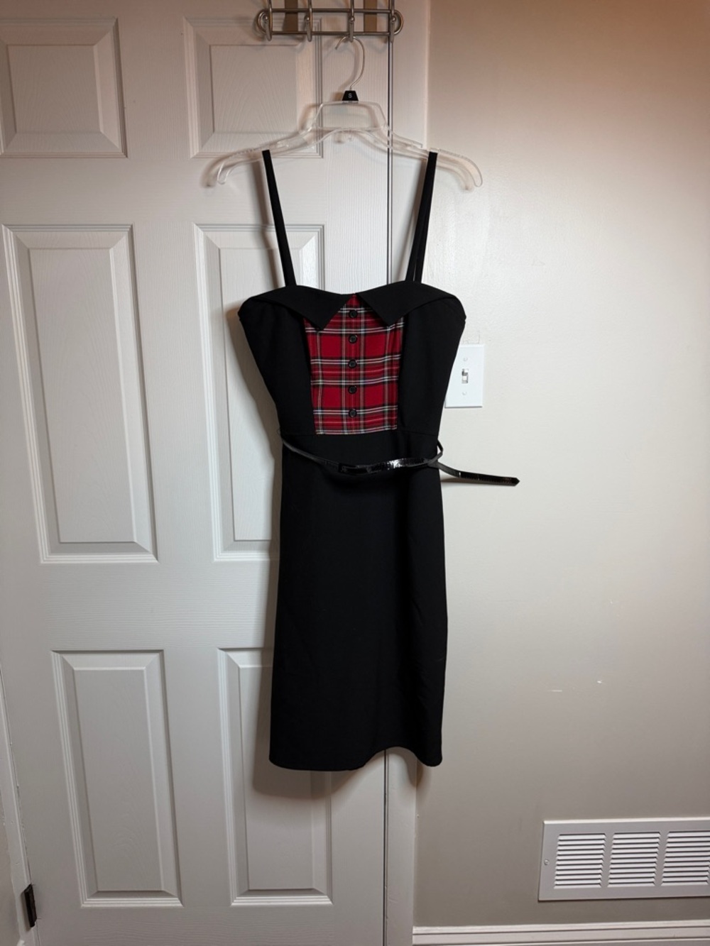 RockSteady Black Plaid Dress Pinup Rockabilly